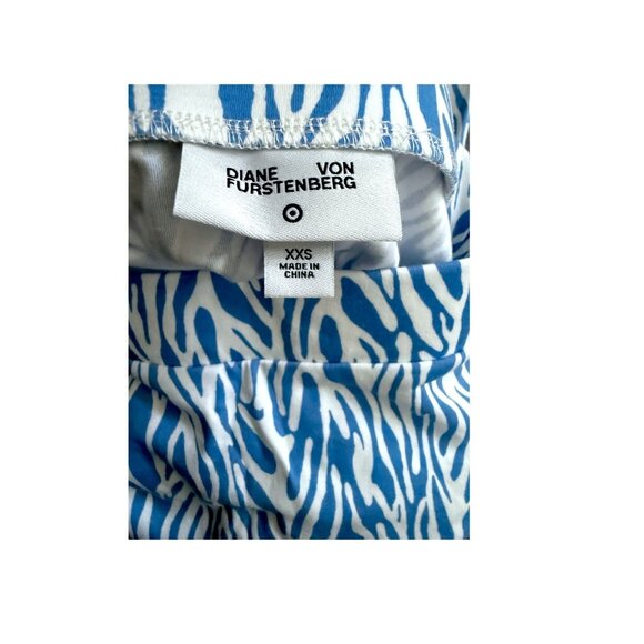 Diane Von Furstenberg x Target Women Zebra Print Blue & White Skirt XXS NWT - Picture 5 of 6